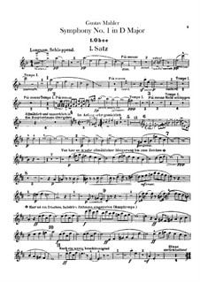 Sinfonie Nr.1 in D-Dur 'Der Titan': Oboen- oder Englischhorn Stimmen by Gustav Mahler