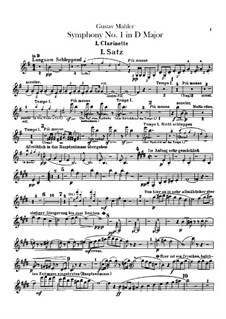 Sinfonie Nr.1 in D-Dur 'Der Titan': Klarinettenstimmen by Gustav Mahler