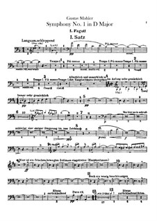 Sinfonie Nr.1 in D-Dur 'Der Titan': Fagottstimmen by Gustav Mahler