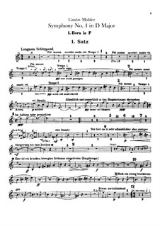 Sinfonie Nr.1 in D-Dur 'Der Titan': Hörnerstimmen by Gustav Mahler