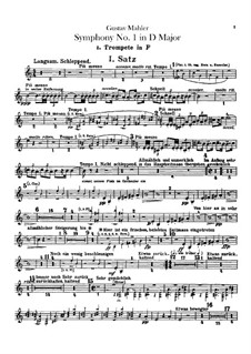 Sinfonie Nr.1 in D-Dur 'Der Titan': Trompetestimmen by Gustav Mahler