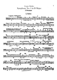 Sinfonie Nr.1 in D-Dur 'Der Titan': Posaune- und Tubastimmen by Gustav Mahler