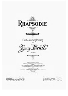 Rhapsodie, Op.65: Für Klavier by Ignaz Brüll