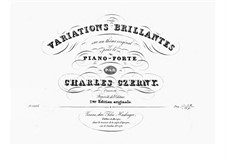 Brillante Variationen, Op.14: Für Klavier by Carl Czerny