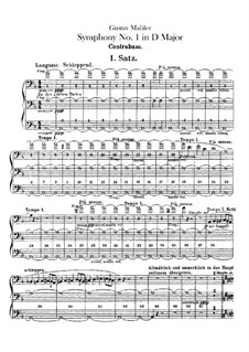 Sinfonie Nr.1 in D-Dur 'Der Titan': Kontrabassstimme by Gustav Mahler
