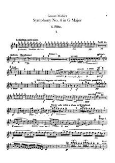 Sinfonie Nr.4 in G-Dur: Flötenstimmen by Gustav Mahler