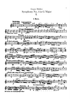 Sinfonie Nr.4 in G-Dur: Hörnerstimmen by Gustav Mahler