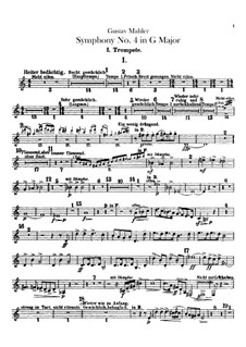 Sinfonie Nr.4 in G-Dur: Trompetestimmen by Gustav Mahler