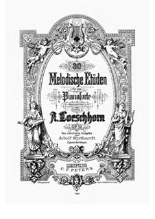 Dreissig Melodische Etüden, Op.52: Volume I, No.1-10 by Karl Albert Löschhorn