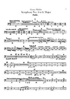 Sinfonie Nr.4 in G-Dur: Schlagzeugstimmen by Gustav Mahler