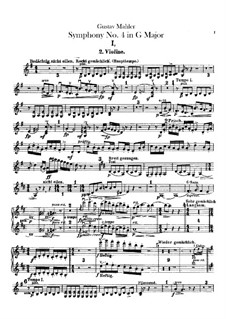 Sinfonie Nr.4 in G-Dur: Violinstimmen II by Gustav Mahler