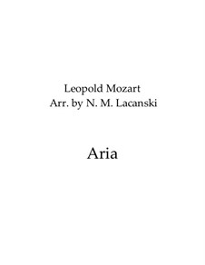 Aria: Aria by Leopold Mozart