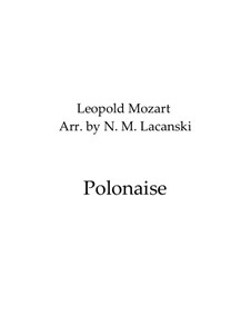 Polonaise: For violin and cello by Leopold Mozart