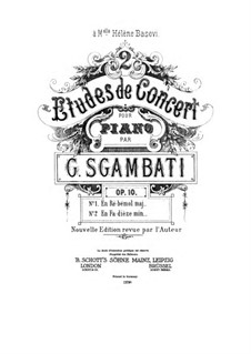 Zwei Konzertetüden für Klavier, Op.10: Nr.1 by Giovanni Sgambati