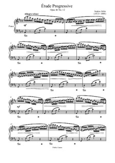 Dreissig fortschreitende Etüden, Op.46: Etüde Nr.12 by Stephen Heller