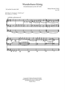 Wunderbarer König - Choralintonation, Op.1.88: Wunderbarer König - Choralintonation by Michael Merkel