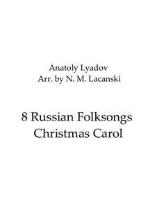 Acht russische Volkslieder für Orchester, Op.58: Christmas Carol, for clarinet quartet by Anatoli Ljadow