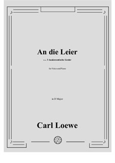 No.1 An die Leier: D Major by Carl Loewe