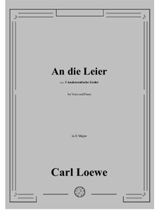 No.1 An die Leier: E Major by Carl Loewe
