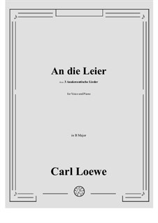 No.1 An die Leier: B Major by Carl Loewe