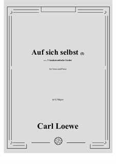 No.2 Auf sich selbst (I): G Major by Carl Loewe
