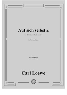 No.2 Auf sich selbst (I): G flat Major by Carl Loewe