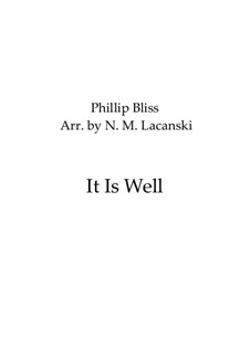 It Is Well with My Soul: Für Klarinette und Klavier by Philip Paul Bliss