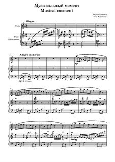 Ein musikalischer Moment, Op.10 No.22: Ein musikalischer Moment by Vera Koshkina
