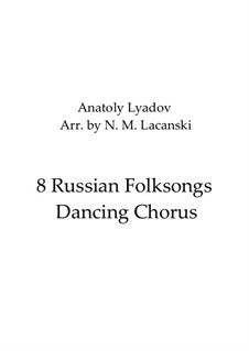 Acht russische Volkslieder für Orchester, Op.58: No.8, for clarinet quartet by Anatoli Ljadow