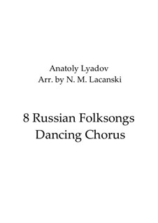 Acht russische Volkslieder für Orchester, Op.58: No.8, for clarinet quartet by Anatoli Ljadow
