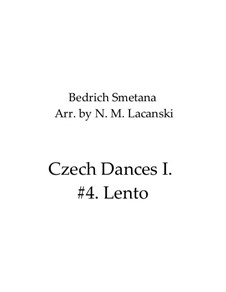 Tschechische Tänze I, T.112/1: Lento No.4, for two marimbas by Bedřich Smetana
