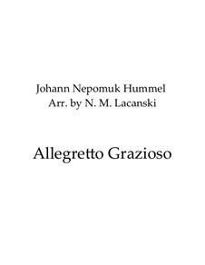 Allegretto Grazioso und Gigue: Allegretto Grazioso, for violin and clarinet by Johann Nepomuk Hummel