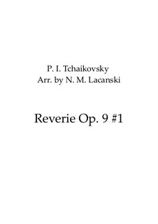 Drei Stücke, TH 131 Op.9: No.1 Dreams, for string quartet by Pjotr Tschaikowski