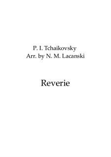 Drei Stücke, TH 131 Op.9: No.1 Dreams, for string orchestra by Pjotr Tschaikowski