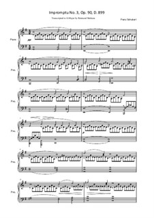 Vier Impromptus für Klavier, D.899 Op.90: Impromptu No.3 (G-major version) by Franz Schubert