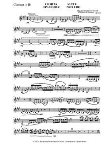 Suite for clarinet & piano (5 moviments): 1 mov. Preludie – Clarinet Part by Vladimir Polionny