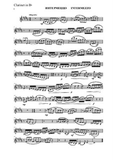 Suite for clarinet & piano (5 moviments): 2 mov. Intermezzo – Clarinet Part by Vladimir Polionny