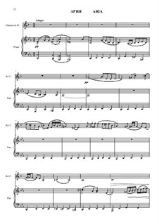 Suite for clarinet & piano (5 moviments): 3 mov. Aria – Score by Vladimir Polionny