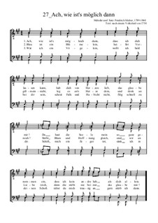 Ach, wie ist's möglich dann: Für Männerchor by Friedrich Silcher