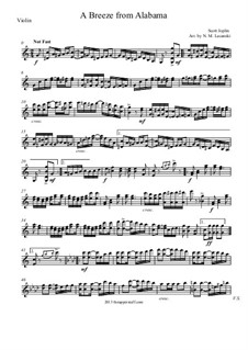 A Breeze from Alabama: Für Violine und Klavier by Scott Joplin