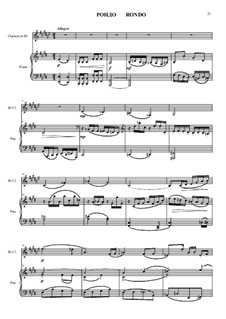 Suite for clarinet & piano (5 moviments): 5 mov. Rondo – Score by Vladimir Polionny