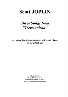 Treemonisha: Three Songs, for voice, alto saxophone and piano by Scott Joplin
