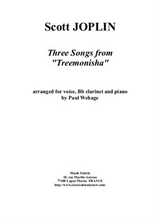 Treemonisha: Three Songs, for voice, clarinet and piano by Scott Joplin