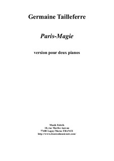 Paris-Magie: Für zwei Klaviere by Germaine Tailleferre