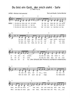 Du bist ein Gott, der mich sieht (1. Mose 16,13) von C. Becher auf