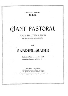 Chant pastoral für Oboe und Klavier: Chant pastoral für Oboe und Klavier by Gabriel Prosper Marie