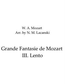 Fantasie für mechanische Orgel in f-Moll, K.594: Lento, for string orchestra by Wolfgang Amadeus Mozart