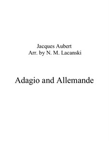 Violin Sonata in D minor, Op.3 No.8: Adagio and Allemande, for two violins and cello by Jacques Aubert