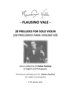 28 preludes: For solo violin by Flausino Vale