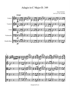 Adagio für Klavier in C-Dur (Fragment), D.349: Für Streichorchester by Franz Schubert